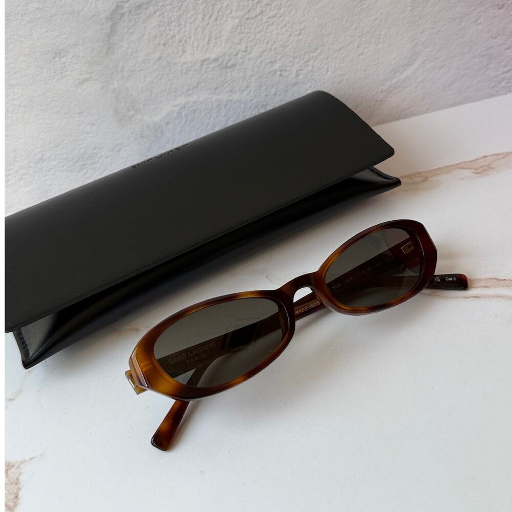 NEW Saint Laurent SL871 Sue Havana Brown Cat Eye Sunglasses